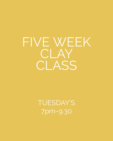 Tuesday PM Five Week Clay Class May/June 2024