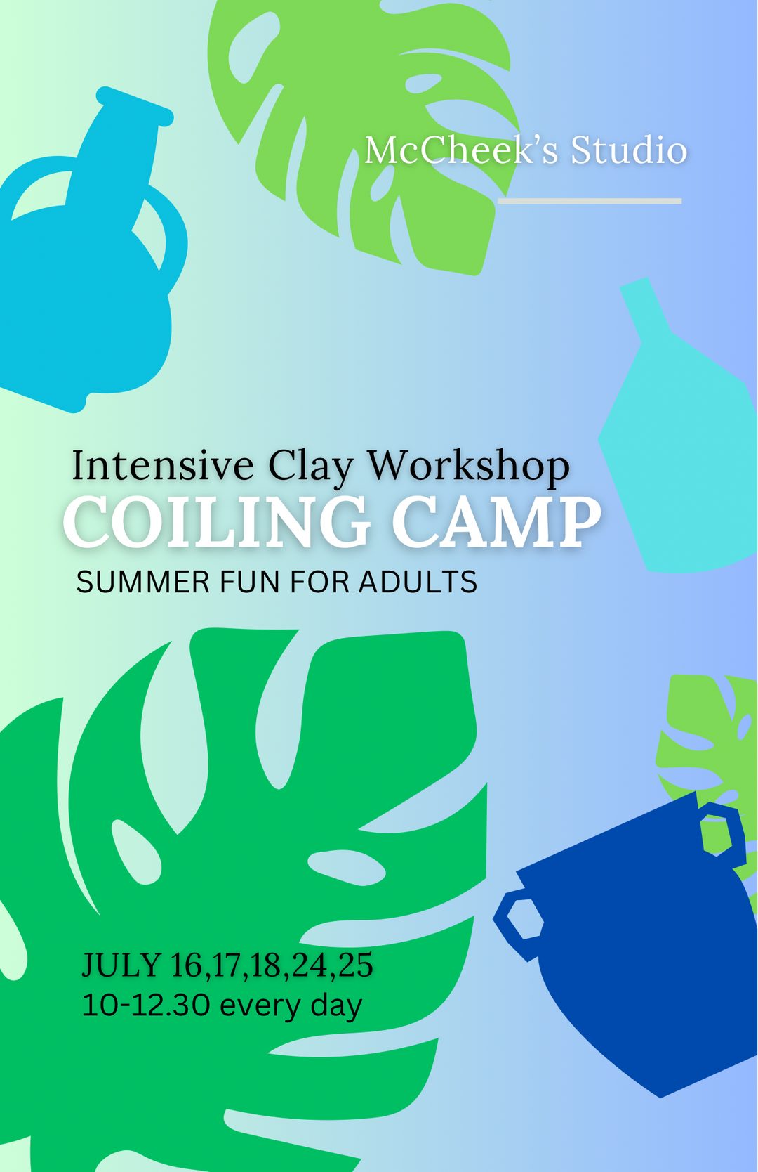 Clay Classes & Heights Pottery Classes McCheek's Studio