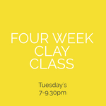 Tuesday PM FOUR Week Clay Class Nov/Dec 2024