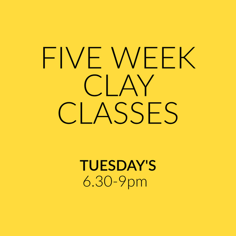 Tuesday PM Five Week Clay Classes June/July 2025