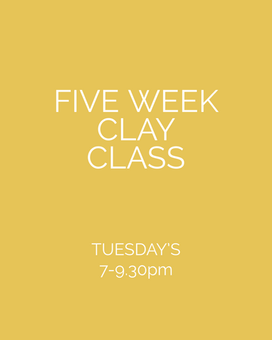 Tuesday PM Five Week Clay Classes January 2024