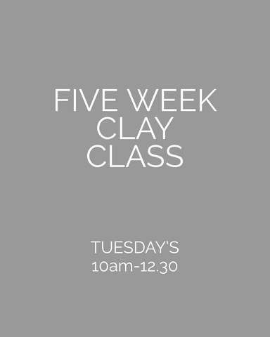 Tuesday AM Five Week Clay Class April /May 2024