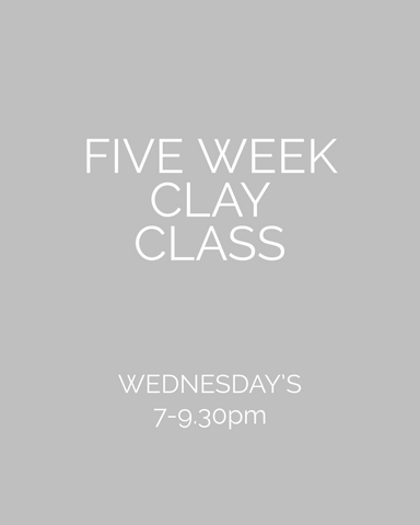 Wednesday PM Five Week Clay Class January 2024