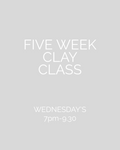 Wednesday PM Five Week Clay Classes May/June  2024